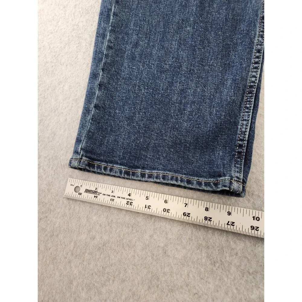 Levi Strauss Signature Men Relaxed Fit Cotton Denim Work Jeans 42x32 Medium Blue